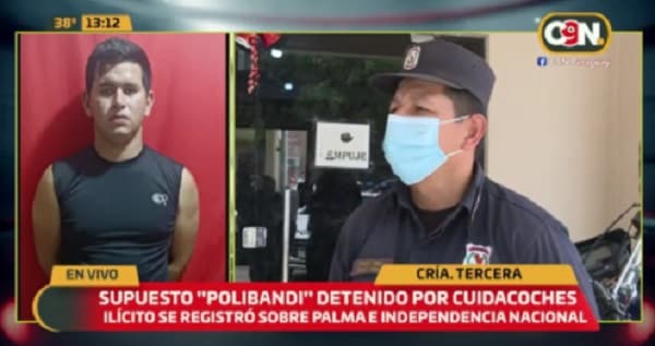 Suboficial fue detenido por cuidacoches tras robo, reportan