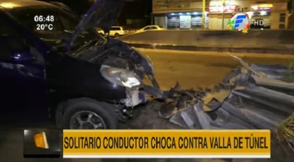 Conductor muere tras embestir contra valla del túnel de Semidei