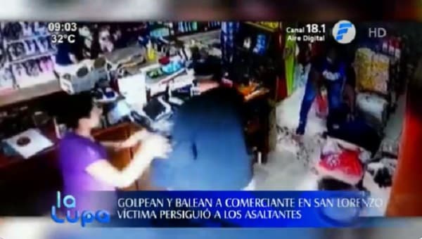 Balean a comerciante en un asalto en San Lorenzo