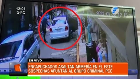 Delincuentes encapuchados asaltan armería en Ciudad del Este