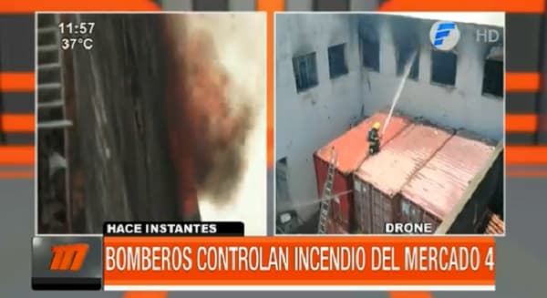 Bomberos controlan incendio en depósito de L’uomo