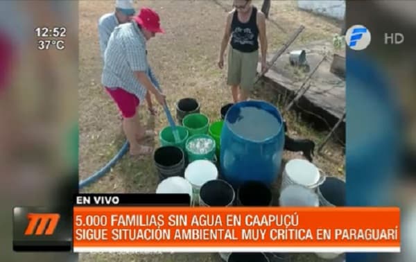 5.000 familias sufren la falta de agua en Caapucú