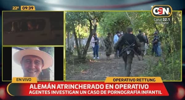 Alemán se atrinchera luego de herir a policías