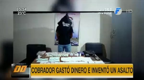 Cobrador confiesa que fingió asalto tras gastar recaudación en fiesta