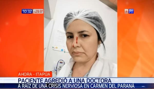 Médica sufre agresión de paciente con crisis nerviosa