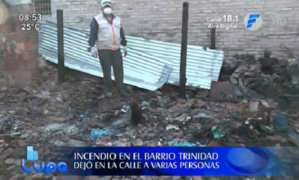 Familias pierden todo a consecuencia de un incendio en Trinidad