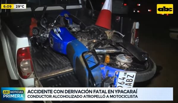 Automovilista ebrio atropella y mata a motociclista