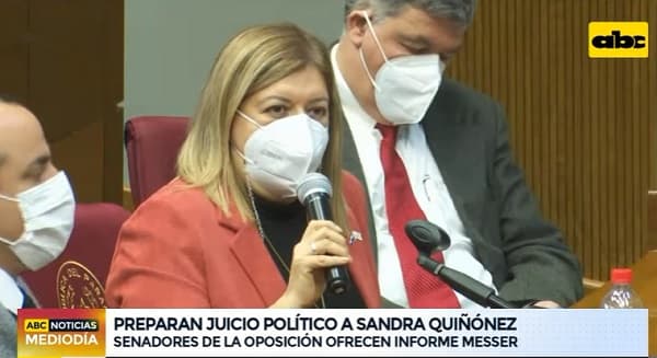 Opositores trabajan en juicio político contra Sandra Quiñónez