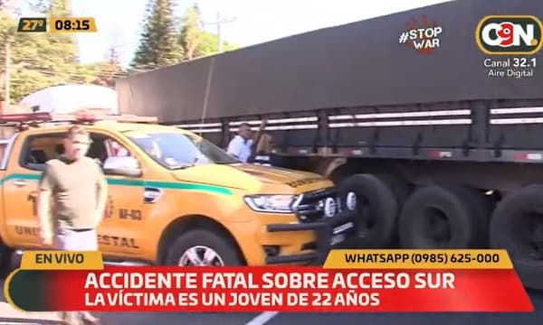 Giro a la izquierda de camión acaba en muerte de motociclista