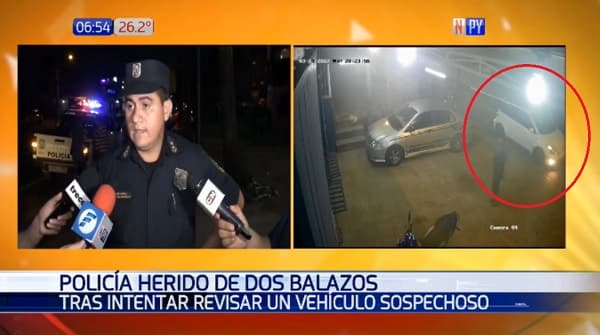 Agente policial es baleado durante control en Ñemby
