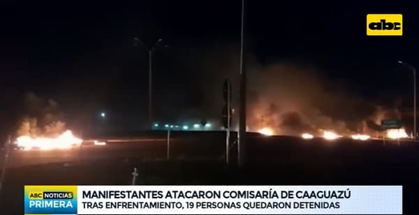 Manifestantes toman e intentan quemar una comisaría en Caaguazú
