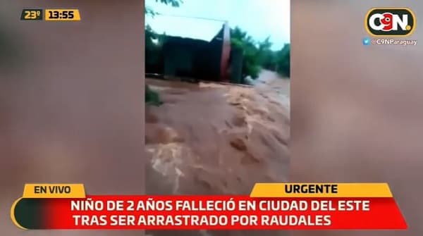 Niña de dos años muere tras ser arrastrada por el raudal