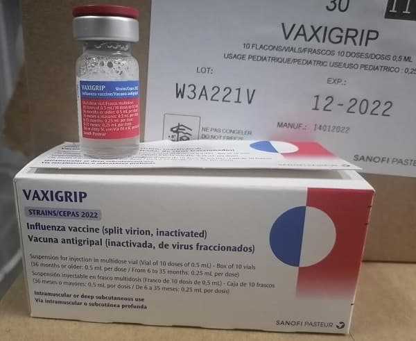 Llegan dosis pediátricas contra la influenza y serán aplicadas desde el lunes