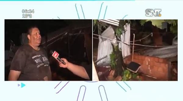 Muralla derriba vivienda a causa de tormenta en Villa Elisa