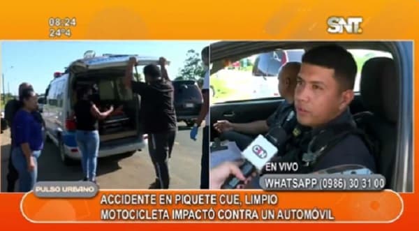 Reportan tres menores de edad heridos en accidente de tránsito