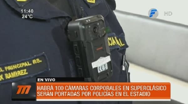 Policías tendrán cámaras corporales en la cobertura del clásico