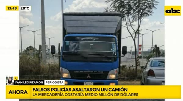 Asaltan camión que transportaba electrónicos por más de G. 300 millones
