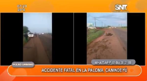 Joven motociclista fallece en accidente de tránsito en Canindeyú