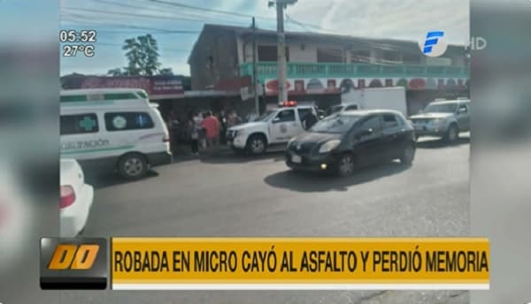 Joven pierde la memoria luego de perseguir a asaltante y caer de bus