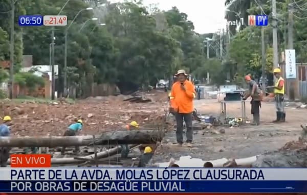Clausuran tramo de Molas López por trabajos