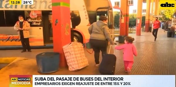 Precio del pasaje al interior tendrá aumento en mayo, según proyecta Dinatran