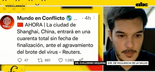 Sequera pide no temer a rebrote de casos de Covid-19 en China