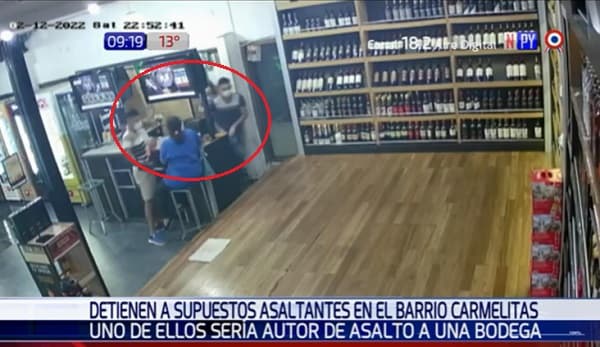 Detienen a sospechoso de asalto en bodega del barrio Carmelitas