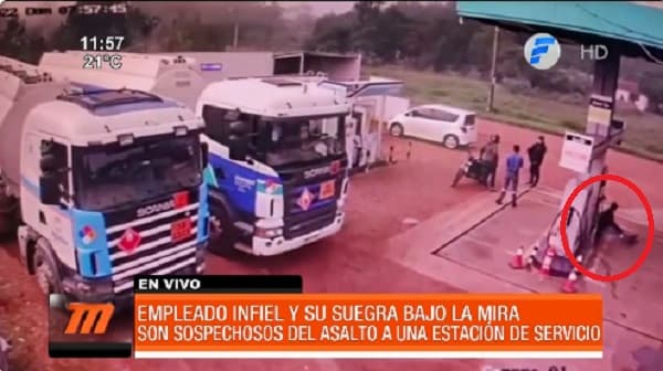 Empleado infiel y su suegra son sospechosos del asalto a un surtidor