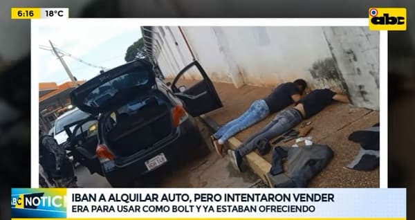 Detienen a sospechosos de intentar vender auto alquilado para Bolt