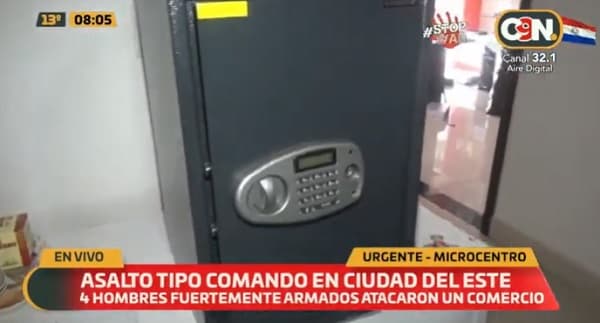 CDE: En asalto tipo comando se llevan dinero y aparatos electrónicos