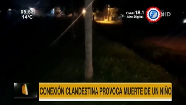 Niño muere electrocutado a causa de conexión clandestina en Limpio