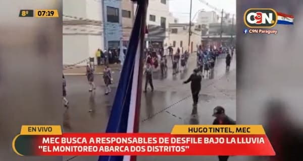 MEC busca a responsables de desfiles bajo la lluvia