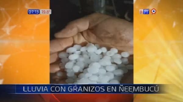 Reportan lluvias con granizos en Ñeembucú