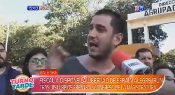 Liberan a hijo de Efraín Alegre y a su abogada