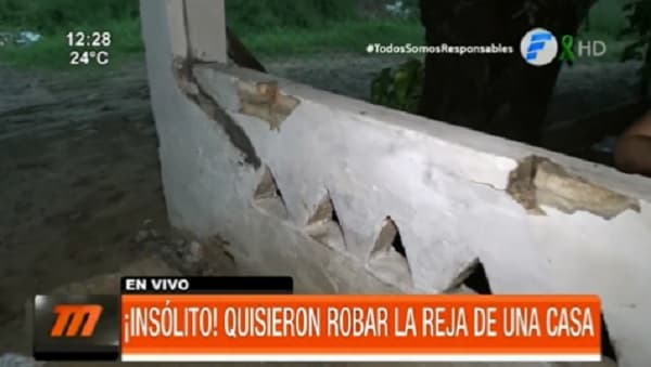 Intentan robar rejas de una vivienda en barrio capitalino