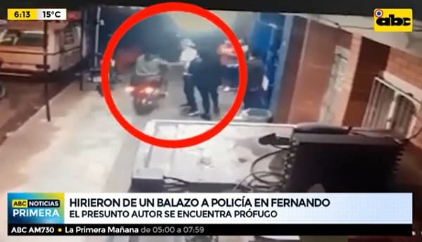 Balean en el cuello a policía durante intervención