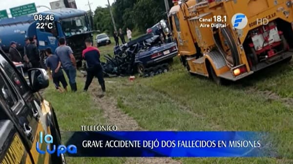 Violento choque deja dos muertos en Misiones
