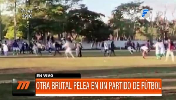Encuentro de fútbol termina en batalla campal en Misiones