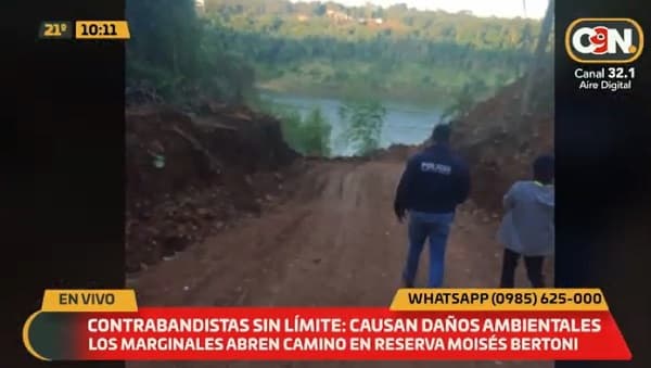 Contrabandistas abren camino en Reserva para transportar mercaderías