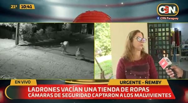 Delincuentes roban prendas de tienda por valor de G. 7 millones