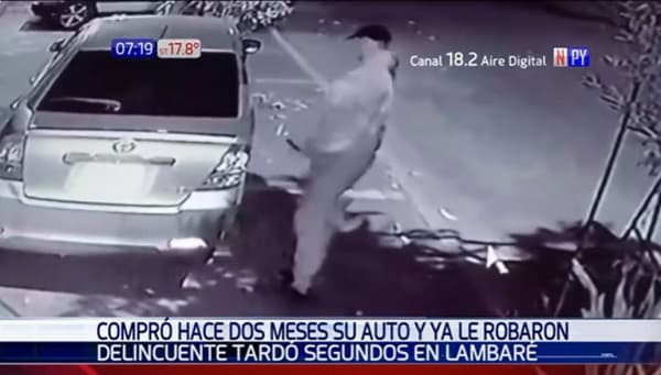 Trabajador sufre robo de auto a solo mes y medio de su compra