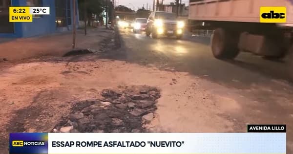ESSAP rompe recapado recientemente concluido