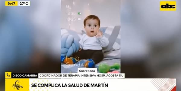 Martín se encuentra en estado delicado a la espera de trasplante cardíaco