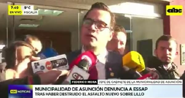 Comuna denuncia a ESSAP ante Fiscalía por daño en recapado