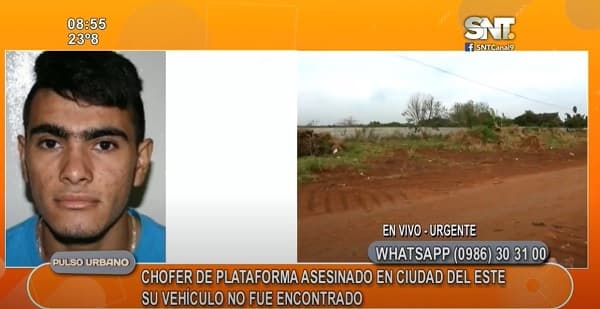 Asesinan a conductor de plataforma de viajes en Ciudad del Este