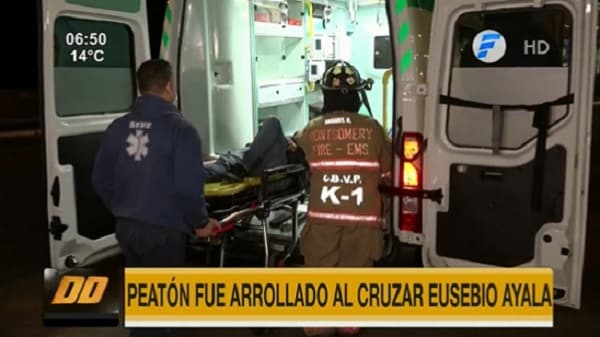Peatón es arrollado sobre Eusebio Ayala frente a shopping