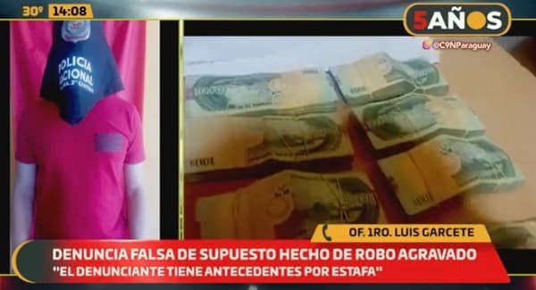 Reportan denuncia falsa por robo en Luque