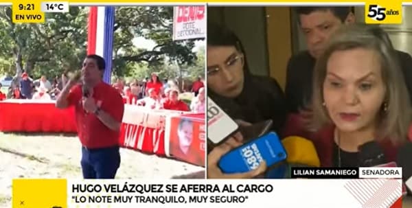 Samaniego afirma que aconsejó a Velázquez para que no renuncie