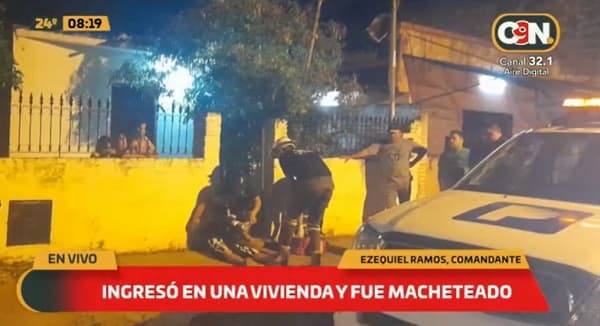 Dueño de casa aplica machetazo a desconocido que ingresó a su propiedad