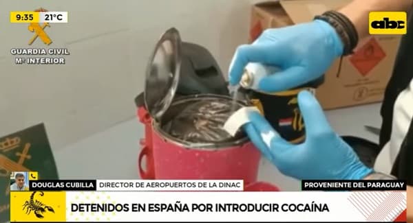 Incautan termos paraguayos con cocaína en su interior en España